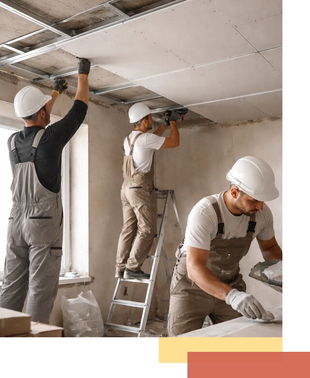 Одноуровневый потолок из гипсокартона в Реутове — монтаж и отделка