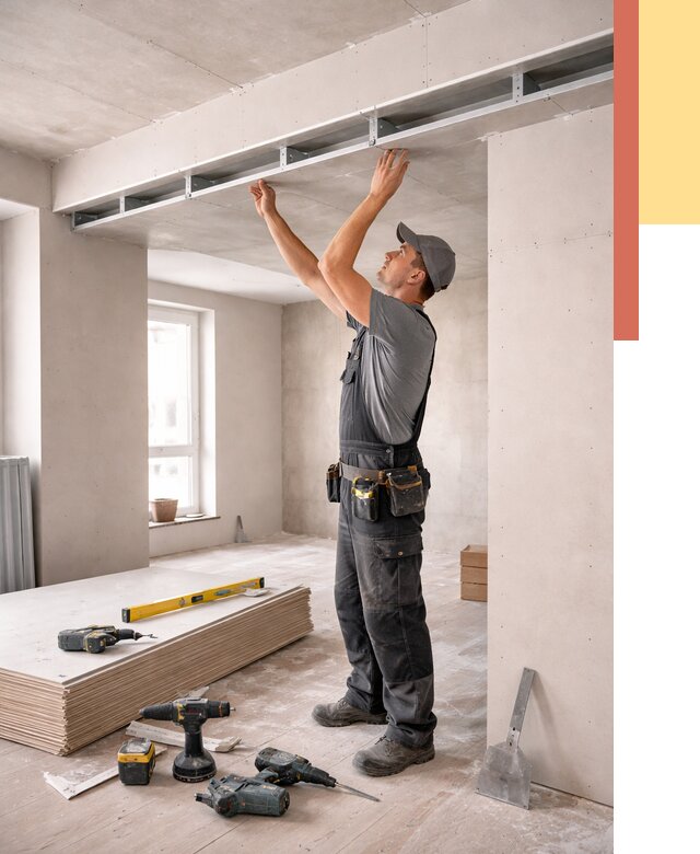 Потолок из гипсокартона с нишей в Реутове от 1301 руб. под ключ | ОТДЕЛОЧНИК-Ртв