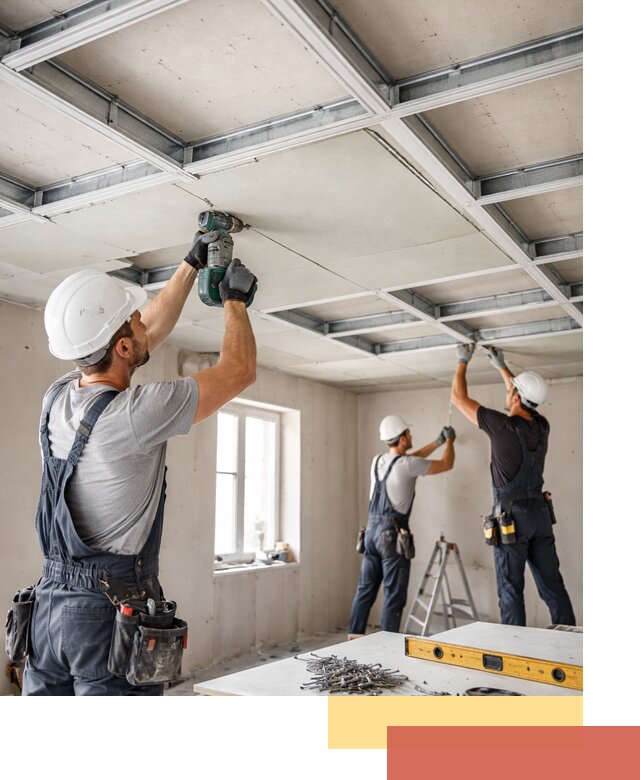 Кессонный потолок из гипсокартона под ключ в Реутове