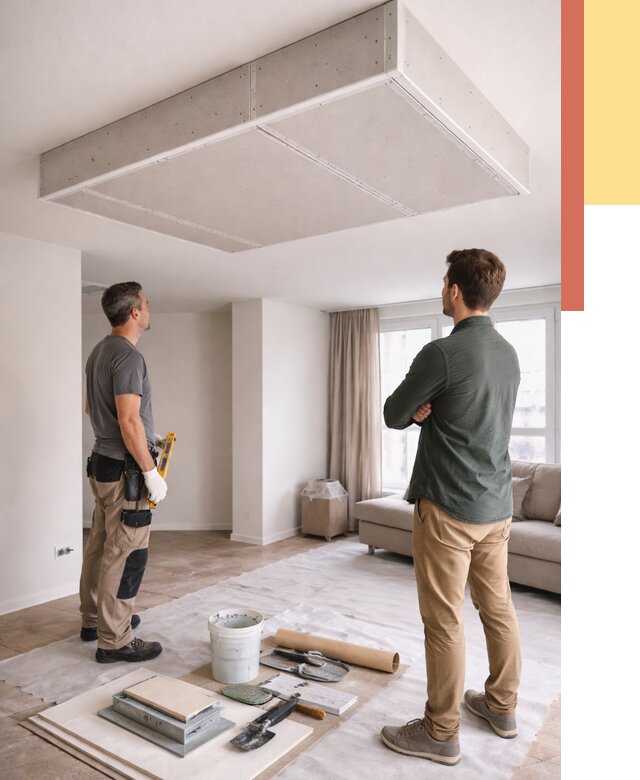 Короб на потолке из гипсокартона в Реутове от 2290 руб. — монтаж и услуги под ключ | ОТДЕЛОЧНИК-Ртв