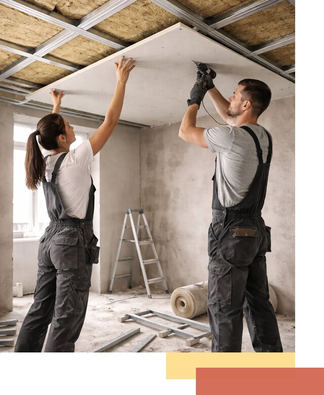 Звукоизоляция потолка из ГКЛ в Реутове профессионально и надежно