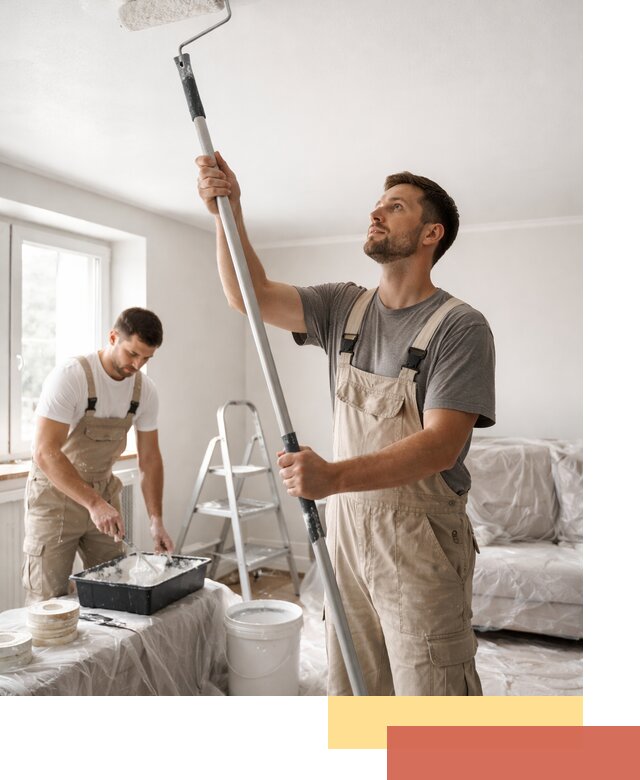 Покраска потолка водоэмульсионной краской в Реутове