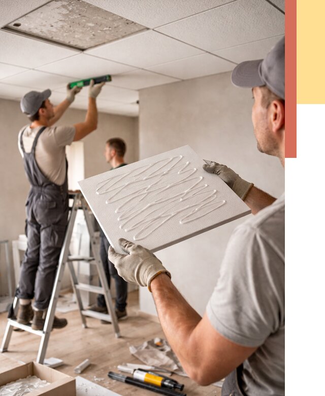 Монтаж потолочной плитки в Реутове от 4683 руб. — быстро и недорого | ОТДЕЛОЧНИК-Ртв