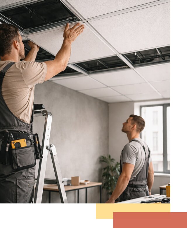 Монтаж потолочной плитки в Реутове качественно и в срок